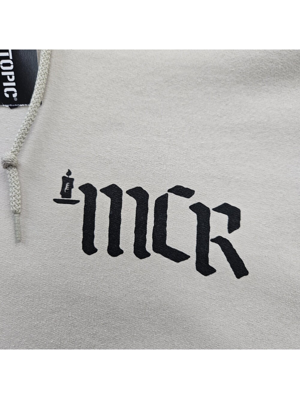 MCR Hot Topic My Chemical Romance Sword Lady Hoodie Sweatshirt XL Beige NEW - Picture 3 of 13
